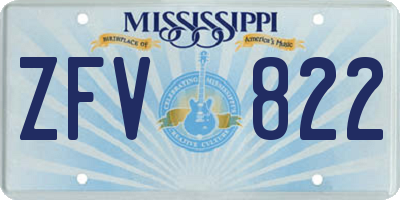 MS license plate ZFV822