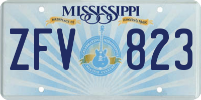 MS license plate ZFV823