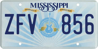 MS license plate ZFV856
