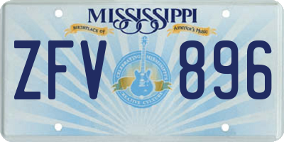 MS license plate ZFV896