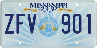 MS license plate ZFV901