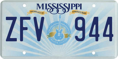 MS license plate ZFV944