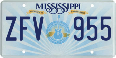 MS license plate ZFV955
