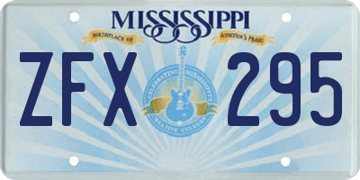 MS license plate ZFX295