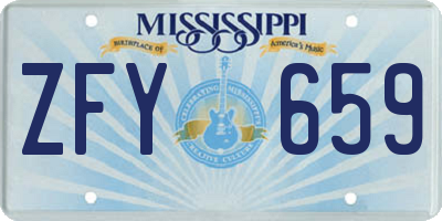 MS license plate ZFY659