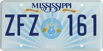 MS license plate ZFZ161