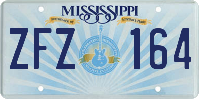 MS license plate ZFZ164