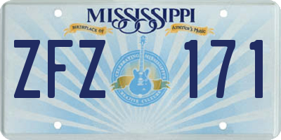 MS license plate ZFZ171