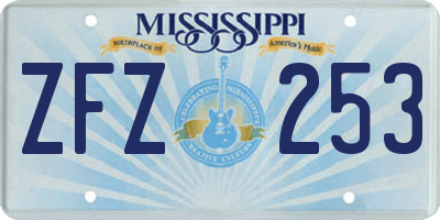 MS license plate ZFZ253