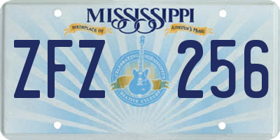 MS license plate ZFZ256
