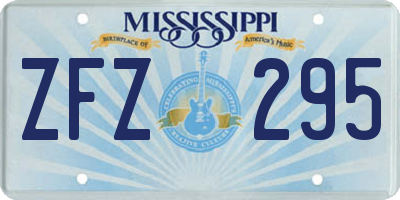 MS license plate ZFZ295