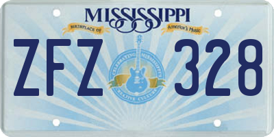 MS license plate ZFZ328
