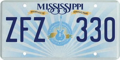 MS license plate ZFZ330