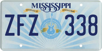 MS license plate ZFZ338
