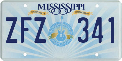 MS license plate ZFZ341