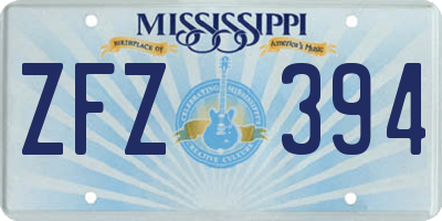 MS license plate ZFZ394