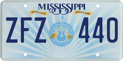 MS license plate ZFZ440
