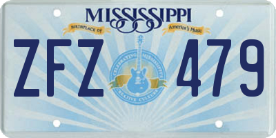 MS license plate ZFZ479