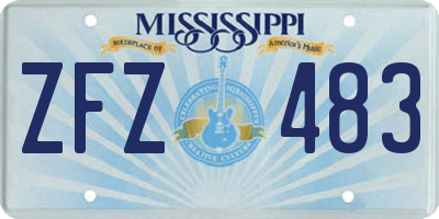 MS license plate ZFZ483