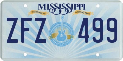 MS license plate ZFZ499
