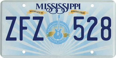 MS license plate ZFZ528