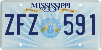 MS license plate ZFZ591