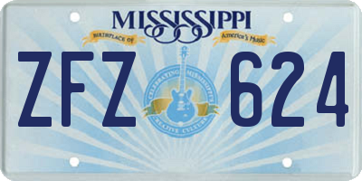 MS license plate ZFZ624