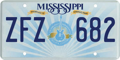MS license plate ZFZ682