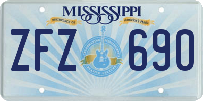 MS license plate ZFZ690