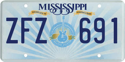 MS license plate ZFZ691