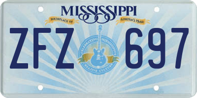 MS license plate ZFZ697