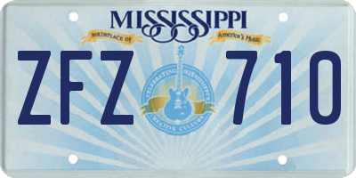 MS license plate ZFZ710