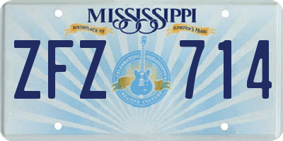 MS license plate ZFZ714