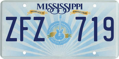 MS license plate ZFZ719