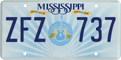 MS license plate ZFZ737
