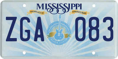 MS license plate ZGA083