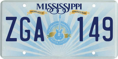 MS license plate ZGA149