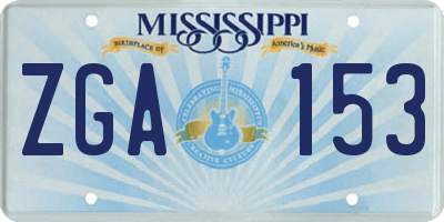 MS license plate ZGA153