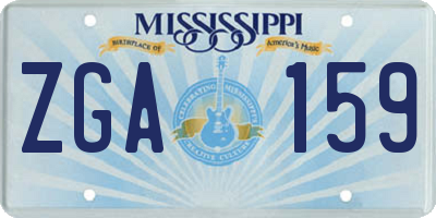 MS license plate ZGA159