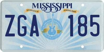 MS license plate ZGA185