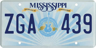 MS license plate ZGA439