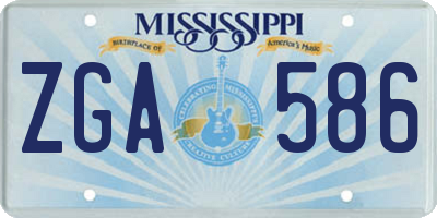 MS license plate ZGA586