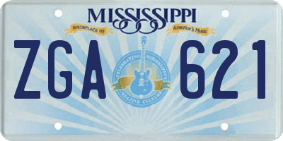 MS license plate ZGA621