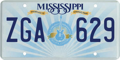 MS license plate ZGA629