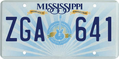 MS license plate ZGA641