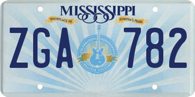 MS license plate ZGA782