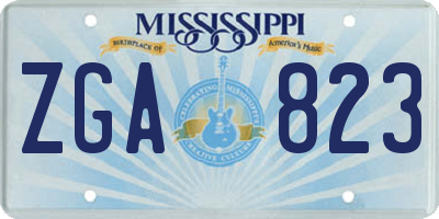 MS license plate ZGA823