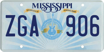 MS license plate ZGA906