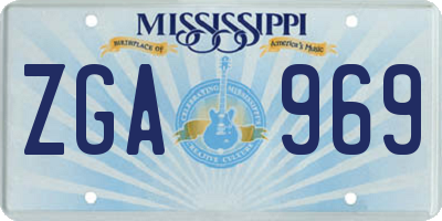 MS license plate ZGA969