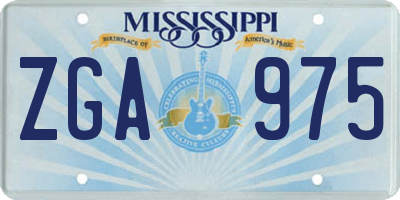 MS license plate ZGA975
